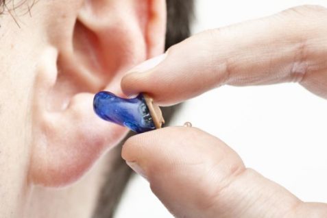 A Close-up View of One Who Wearing Hearing Aid.