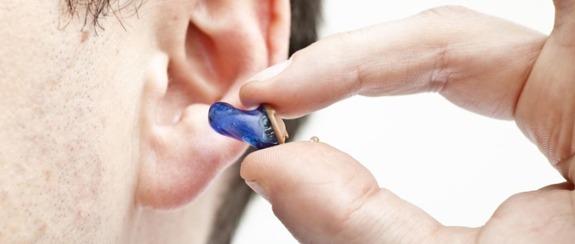 A Close-up View of One Who Wearing Hearing Aid.